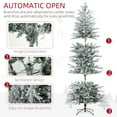 thumbnail image 2 of HOMCOM 7.5ft Tall Prelit Artificial Christmas Tree Holiday Décor with 850 Snow Flocked Branches, 350 Warm Yellow Clear Lights, Auto Open, Extra Bulb, 2 of 4