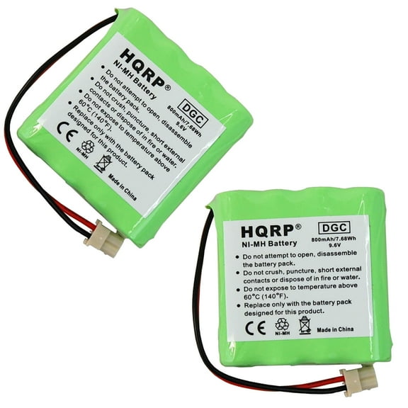HQRP 2-Pack Battery Compatible with Dogtra BP2T BP-2T, 1800NC, 1802NC, 1803NC, 1804NC, 2000B, 2000NC, 2000NCP, 2000T, 2000 T&B TX Remote Controlled Dog Training Collar Transmitter