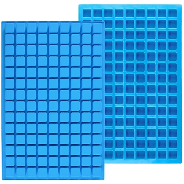 Paquete de 2 moldes cuadrados de silicona para gomitas, moldes para caramelos, Chocolate, cubitos de hielo, gelatina, trufas, bombones, Ganache, 126 cavidades Xemadio WRJM-132