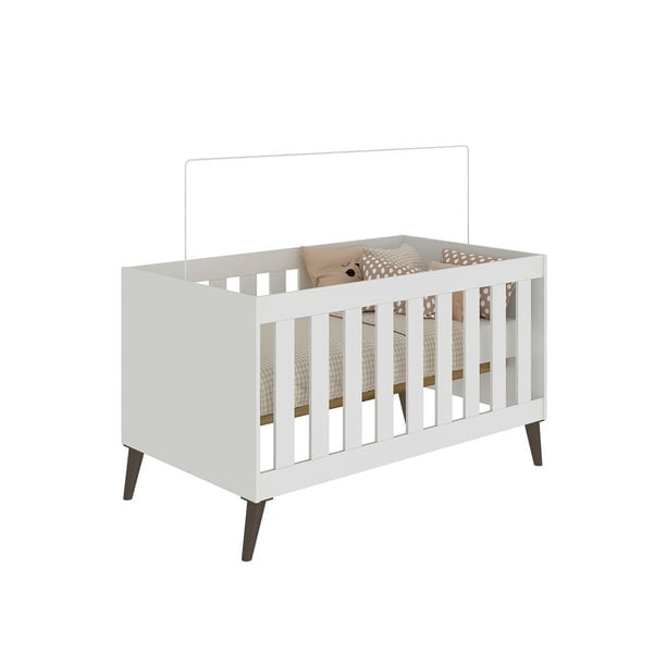 Cuna Clasica Vintage 3 Niveles Altura Blanca Con Patas BB05