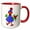 Red/White, variant on 3drose, Cute Funny Unique Funky Chicken Drinking Margarita Cartoon, 11oz Two-tone Red Mug