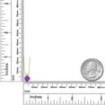 thumbnail image 6 of Gem Stone King 14K Yellow Gold Purple Zirconia Pendant Necklace for Women | 1.50 Cttw | Gemstone Birthstone | Round 6MM | With 18 inch Chain, 6 of 6