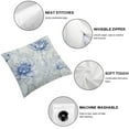thumbnail image 4 of Blue Floral Pillow Covers Vintage Flower Blue White Decorative Throw Pillow Covers, 4 of 5