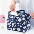 thumbnail image 3 of Wweixi OxfordCloth Insulated Bento Lunch Box Stay Warm Or Cold In Style External Waterproof And Oil blue Daisy, 3 of 6