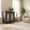 Dark Brown, variant on Sailvan Elegant Sideboard with 2 Acrylic Mirrored Doors, Hollow-Carved Accent Cabinet