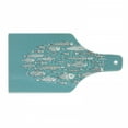 thumbnail image 1 of Animal Cutting Board, Fish Community Swimming in the Ocean Playroom Cartoon, Decorative Tempered Glass Cutting and Serving Board, Wine Bottle Shape, Pale Blue White, by Ambesonne, 1 of 1