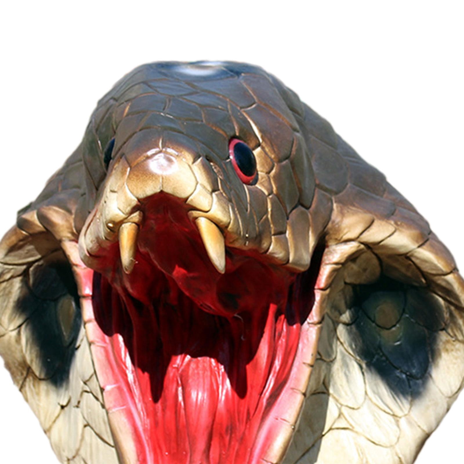 ifkoo Máscara de serpiente divertida y realista para Halloween, carnaval, disfraz de cabeza, fiesta de cosplay, máscara falsa de látex para adultos