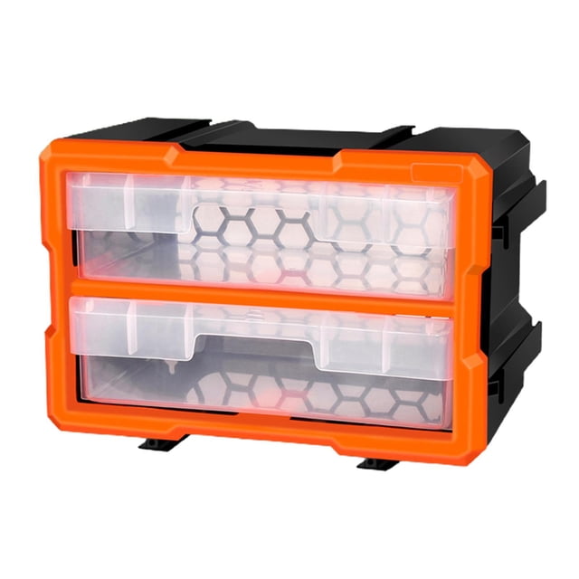 Caja de herramientas Sunnimix organizador de hardware plástico transparente 29.5x16.5x19cm