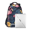 thumbnail image 7 of FORMRS Unisex Backpack Elementary School Travel Bookbag with Reflective Stripes, Red Floral Flamingo, 7 of 7