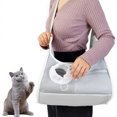 thumbnail image 1 of pstuiky Bolsa transparente de malla de nailon para gatos, bolsa portátil para mascotas, plegable, bandolera para mascotas, 1 of 6
