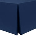 thumbnail image 1 of Ultimate Textile (3 Pack) Shantung - Majestic 6 ft. Fitted Tablecloth - for 30 x 72-Inch Banquet and Folding Rectangular Tables - 42"H, Navy Blue, 1 of 3