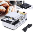 thumbnail image 4 of Miumaeov 1000W Commercial Panini Press Sandwich Maker Nonstick Waffle Burger Electric Breakfast Ice Cream Waffle Baker Machine Stainless Steel Panini Hamburger Baking Machine, 4 of 11