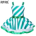 thumbnail image 2 of Disfraces navideños de bastón de caramelo para niñas, disfraces de bailarina, vestido de patinaje artístico con lentejuelas, vestido de leotardo de gimnasia giratorio, 2 of 5
