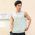 thumbnail image 3 of New Men Fitness Gym Tank Fitness Sleeveless Shirt Male Breathable Quick Dry Sports Vest Undershirt Summer Jogging Running Top, 3 of 6