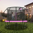 thumbnail image 7 of CITYLE 10FT Trampoline with Enclosure Net, Outdoor Trampoline for Kids and Adults, 1000LBS Trampoline with Basketball Hoop, Galvanized Steel Heavy Duty Trampolines with Wind Stakes, Xmas Gift, 7 of 7
