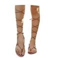 thumbnail image 3 of Uobin Women’s Flat Sandals – Comfortable Lace-Up Gladiator Sandals with Adjustable Ankle Wrap | Strappy Crisscross Open Toe Tie-Up Shoes for Summer, Beach & Travel, 3 of 9