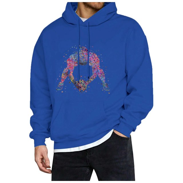 VBARHMQRT Sweat à Capuche Designer pour Hommes Style Décontracté Ample Extérieur Style Rue Graffiti