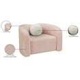 thumbnail image 2 of Meridian Furniture Kali Pink Faux Shearling Teddy Fabric Chair, 2 of 15