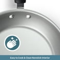 thumbnail image 6 of Tramontina Primaware 3-Piece Nonstick Sauté Pan and Griddle Set, 9.5” and 11” Sauté Pans, and 11” Griddle Blue, 6 of 12