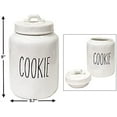 thumbnail image 4 of White Cookie Jar With Lid Large Capacity Porcelain Ceramic Kitchenware Tableware Pantry Cookie, 4 of 6