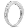 thumbnail image 2 of 0.75 Carat (ctw) 10k White Gold Round Diamond Ladies Curved Guard Matching Bridal Wedding Band, 2 of 2