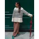 thumbnail image 4 of Suéter básico a rayas para mujer, jersey de punto con cuello redondo, jersey informal de moda de manga larga, novedad de invierno 2024, 4 of 5