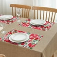 thumbnail image 3 of Pioneer Flower Floral Print Pattern Summer Placemats Table Placemats Set Of 4-Linen Kitchen Washable Placemats Table Mats 12x18 Inch Non-Slip Heat Resistant, 3 of 6