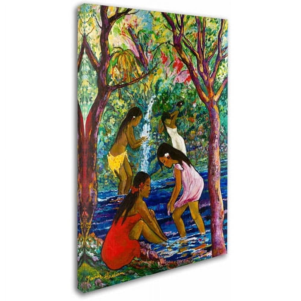 Trademark Fine Art "Four Girls In Maui" Canvas Art by Manor Shadian