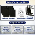 thumbnail image 4 of Theater Solutions TS425ODB Indoor or Outdoor Speakers Weatherproof Mountable Black 3 Pair Pack, 4 of 6