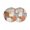 Gray Orange, variant on Burnt Orange Grey Round 15 Inch Placemats Set of 4, Modern Abstract Oil Painting HeatResistant Non Slip Place Mats for Dining Table, Wipeable Braided Kitchen Table Mats for Housewarming