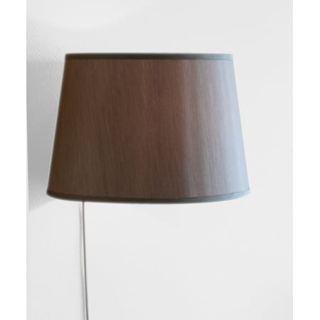 

Floating Shade Plug-In Wall Light Bavarian Gray Fabric Silver Liner 13x16x11