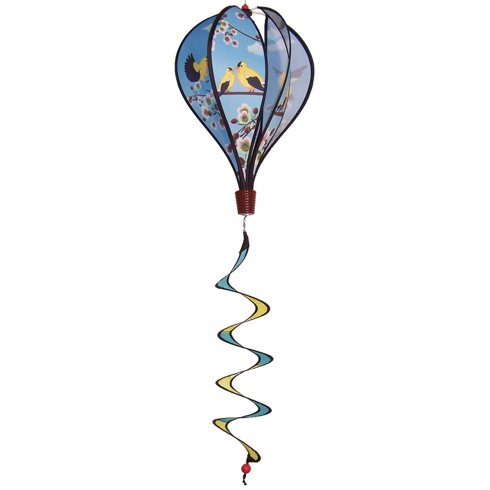 In the Breeze Goldfinch Family Hot Air Balloon Wind Spinner by Gold Crest Distributing LLC