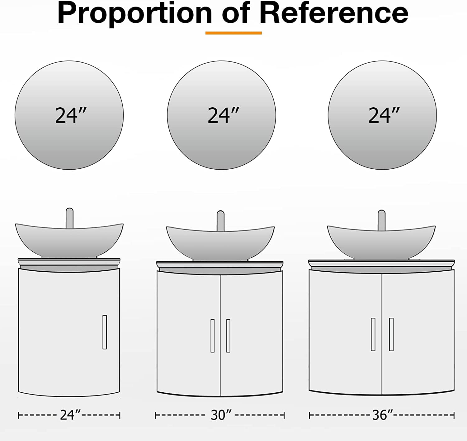 Scifil Black Round Mirror, 24 Inch Bathroom Wall Mirror, Modern Round Circle Wall Vanity Mirror with Metal Frame for Home Decor, Easy Hanging