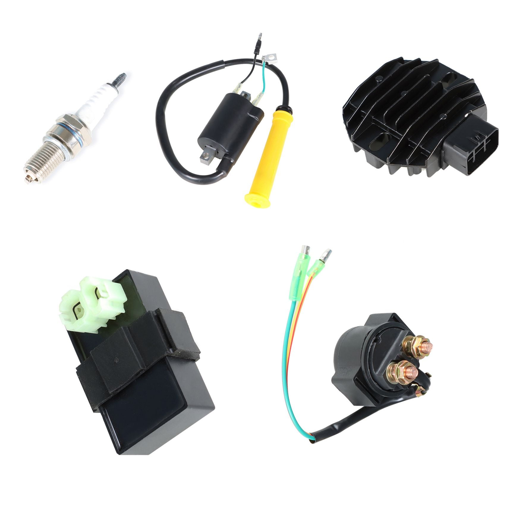 Spark Plug CDI Ignition Coil Starter Relay Rectifier Fit for Sportrax