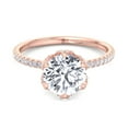 thumbnail image 4 of Parosi - Pave Center Prong Round Cut Moissanite Lab - Diamond Engagement Ring, 4 of 5