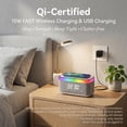 thumbnail image 5 of VOLIVO RGB 5.3 Bluetooth Speaker with Digital Alarm Clock, 15W Wireless Charging, FM Radio, White Noise Sound Machine, 5 of 9