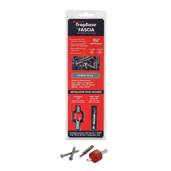 FastenMaster TrapEase Fascia Fastener 100 LF Island Mist (200 Pack)