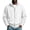White, variant on Horkkom Mens Zip Up Sweatshirt Solid Color Mock Neck Loose Sweatshirt Fashion Casual Fall Jackets with Pockets L