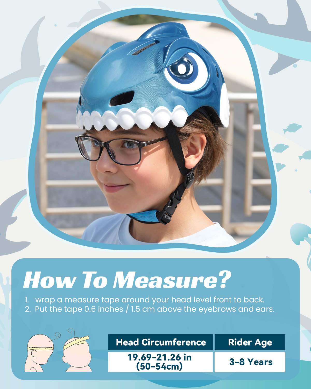 FUNWICT Bike Helmet for Kids 3-8 Years Boys Girls Breathable Lightweight Children Bicycle Helmet for Toddler Cycling Skating Scooter Skateboard