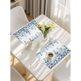 thumbnail image 5 of Blue Eucalyptus Leaves Placemats Set of 12, Watercolor Spring Summer Botanical Placemats for Dining Table, Place Mats for Kitchen Tabletop, Waterproof Wipeable Dining Table Mats Set, 5 of 9