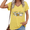 Yellow, variant on UNISHE Women's Reading Is My Jam V-Neck Short Sleeve T-Shirt Cute Strawberry Book Lover Graphic Tee S-5XL Blue