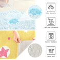 thumbnail image 3 of Yayeee Bath Rug for Bathroom Floor Non Slip Rectangle Fluffy Soft Absorbent Mat, 16"x24", Yellow Stars, 3 of 7