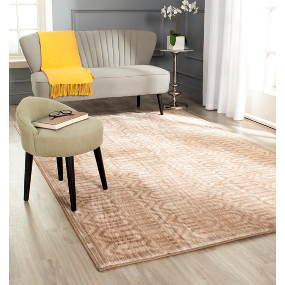 Safavieh Infinity Grover Geometric Polyester Area Rug, Beige/Taupe, 5'1" x 7'6"