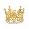 thumbnail image 2 of SUSUchens Faux Pearl Crystal Crown Ornament Princess Wedding Birthday Baking Cake Decor Golden, 2 of 2