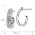 thumbnail image 4 of Primal Gold 14 Karat White Gold Lab Grown Diamond SI1/SI2, G H I, In and Out J-Hoop Earrings, 4 of 4