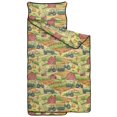 thumbnail image 2 of Tractor and Barns Green Pattern Teens Toddler Nap Mat with Pillow, Sleeping Mat Bag for Preschool Daycare 59"x22", 2 of 2