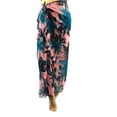 thumbnail image 3 of BOOYOU Women Chiffon Beach Cover Up Long Sarong Tropical Leaf Coconut Tree Wrap Skirt, 3 of 19