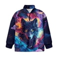 thumbnail image 4 of Uorisanigo Girls Half Zip Collar Sweatshirts Soft School Galaxy Wolf Quarter Zipper Cropped Sweatshirt Oversized Long Sleeve Pullover Jackets for Teen Girls Winter Clothes, 4 of 7
