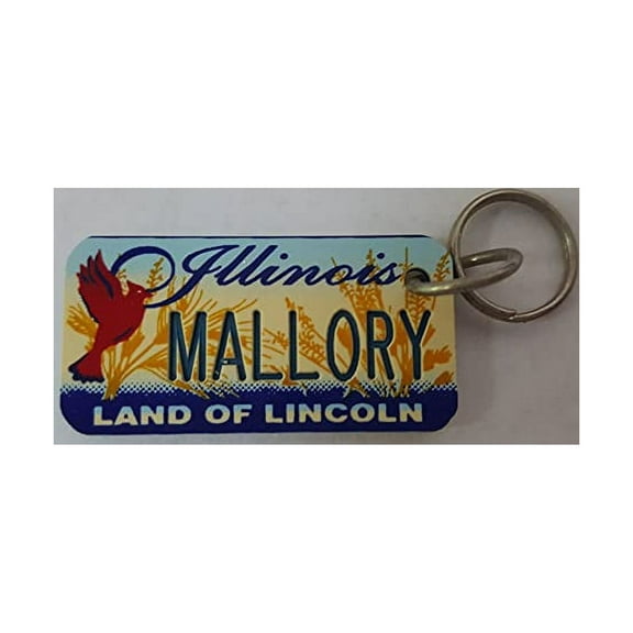 Illinois Land of Lincoln Mallory Keychain Key Holder Key Ring New