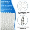thumbnail image 3 of Premium Anchor Rope 50 ft x 3/8 inch, Solid Braid MFP Anchor Line Boat Rope with Thimble & Shackle - White, 3 of 7